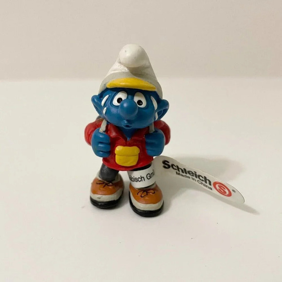 Smurfs Hiker Smurf PVC Figure Hiking Backpack Toy - Picture 1 of 11